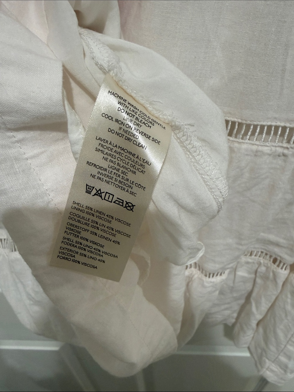 Maeve Bettina Tiered Mini Shirt Dress: Linen Edition Large - Picture 9 of 9